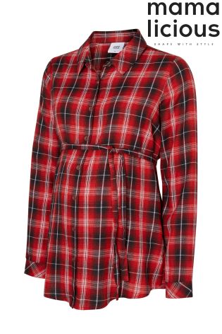 Mamalicious Maternity Woven Check Shirt